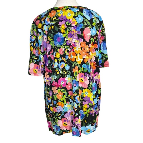 Johnny Was THE JANIE FAVORITE FLUTTER SLEEVE HENLEY TOP - Picture 2 of 13